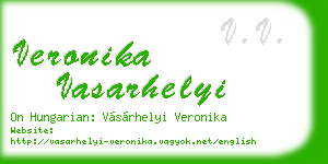 veronika vasarhelyi business card