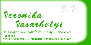 veronika vasarhelyi business card